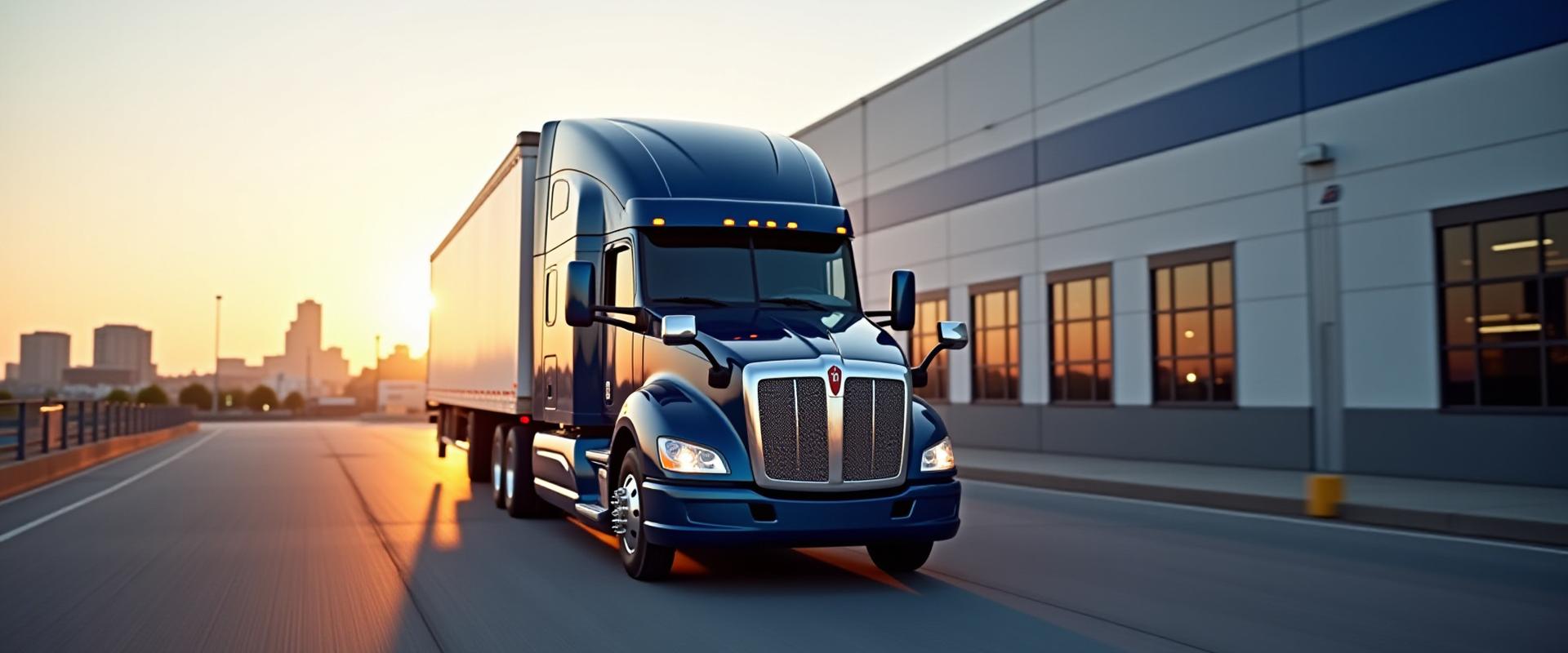 L&M Trucking fleet and Cincinnati facility backdrop