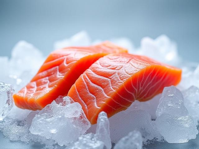 Frozen seafood in professional packaging