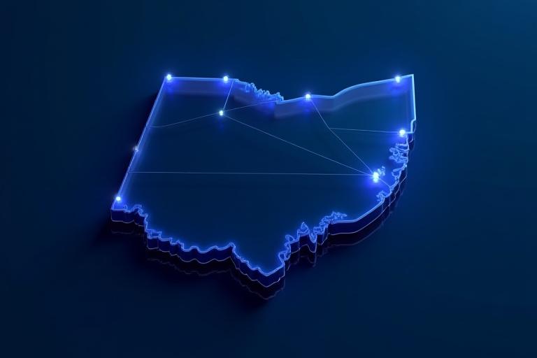 Regional service area map covering the tri-state area and surrounding regions